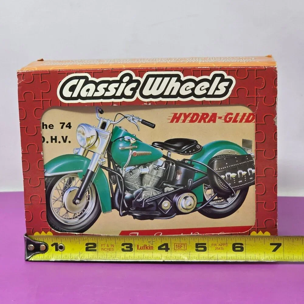 Classic Wheels Hydra-Glide Motorcycle Puzzle Three Daughters Ltd.‎ Vintage